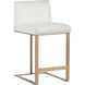 Dean 35.5 inch Antique Brass / Cantina White Counter Stool